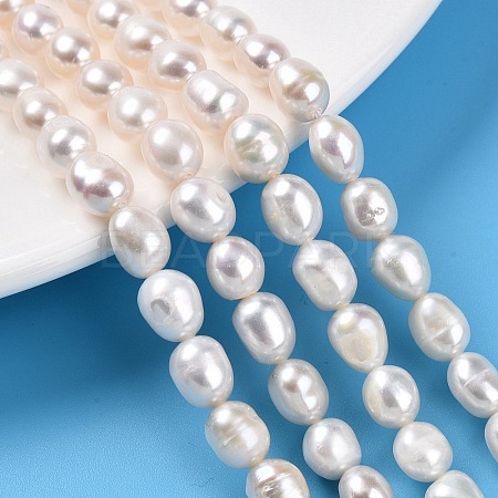 Natural Cultured Freshwater Pearl Beads Strands PEAR-N014-07L-01-1