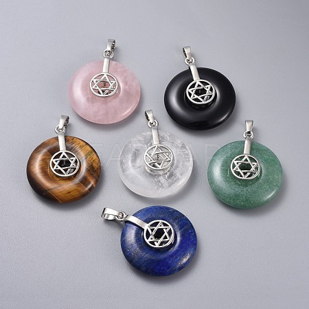 Natural & Synthetic Mixed Stone Pendants G-F640-A-1