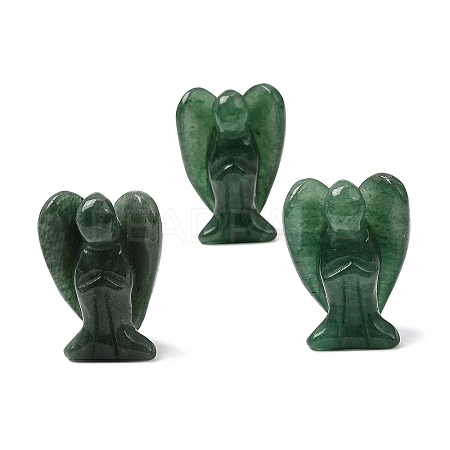 Natural Green Aventurine Angel Figurine DJEW-N006-01A-30-1