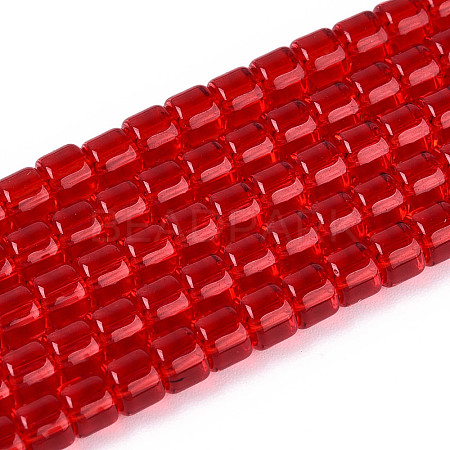 Transparent Glass Beads Strands GLAA-N065-4x4mm-A04-1
