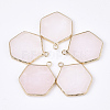 Natural Rose Quartz Pendants G-S344-89H-1