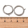 201 Stainless Steel Hoop Earring Findings STAS-D379-06B-P-3