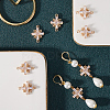 8Pcs Brass Pave Clear Cubic Zirconia Connector Charms KK-BBC0014-64-4