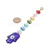 Handmade Evil Eye Lampwork Pendants Decorations HJEW-JM00871-4