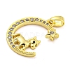 Brass Micro Pave Clear Cubic Zirconia Pendants FIND-Z044-03H-2