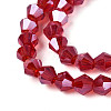 Transparent Electroplate Glass Beads Strands GLAA-F029-3mm-C30-3