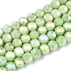 Anti-Tarnish Electroplate Glass Beads Strands EGLA-T021-4mm-15-09-1