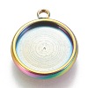 Ion Plating(IP) 304 Stainless Steel Pendant Cabochon Settings STAS-K202-03E-M-1