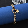 Ion Plating(IP) 304 Stainless Steel Curb Chain Bracelets BJEW-P237-04G-3