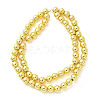 Electroplated Synthetic Magnetic Hematite Beads Strands G-L613-F01-01C-3