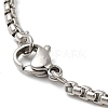 Non-Tarnish 304 Stainless Steel Pendant Necklace with Box Chains NJEW-H015-02P-5