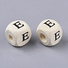 Printed Natural Wood Beads LS-X-WOOD-T026-001E-2