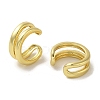 Rack Plating Brass Clip-on Earrings EJEW-R162-26G-01-2