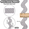 10 Yard Metallic Polyester Wavy Fringe Trim Ribbon SRIB-GF0001-38S-2