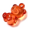 Transparent Printed Acrylic Pendants OACR-E043-01-2