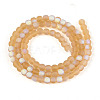 Frosted Transparent Glass Beads Strands GLAA-T032-T4mm-MBB08-2