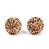 Round Polymer Clay Czech Glass Rhinestone Beads RB-D289-8mm-362-4