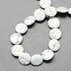 Flat Round Gemstone Natural Howlite Stone Beads Strands X-G-S110-21-2