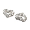 Heart Shape Polymer Clay Rhinestone Beads CLAY-NH0001-09A-14-3