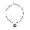 Evil Eye Resin Alloy Pendants Necklaces NJEW-JN04545-2