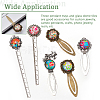 38pcs 14 Styles Alloy with  Iron Bookmark Cabochon Setting FIND-NB0005-25-4