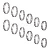 12Pcs 6 Size 201 Stainless Steel Grooved Finger Ring Settings RJEW-TA0001-06P-1