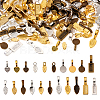 Alloy Glue-on Flat Pad Bails for Pendant Making PALLOY-TA0001-41-2