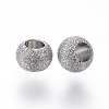 Non-Tarnish 304 Stainless Steel Textured Spacer Beads X-STAS-P108-04P-2