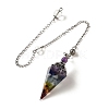 Mixed Natural Gemstone Dowsing Pendulum Big Pendants G-H285-02P-3