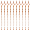 20Pcs Long-Lasting Plated Brass Chain Extender KK-BBC0023-26RG-1