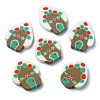 Christmas Theme Handmade Polymer Clay Cabochons CLAY-M005-20-2