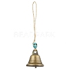 Iron Bell Pendant Decorations HJEW-JM02173-3