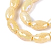 Anti-Tarnish Electroplate Glass Beads Strands EGLA-Q130-02A-08-3
