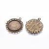 Zinc Alloy Pendant Settings for Cabochon & Rhinestone PALLOY-A15290-AB-FF-2