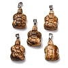 Natural Picture Jasper Pendants G-B127-06P-08-2