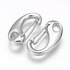 Tarnish Resistant 304 Stainless Steel Push Gate Snap Keychain Clasp Findings STAS-G143-11A-2