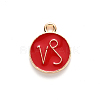Alloy Enamel Pendants X-ENAM-S124-01B-07E-2