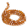 Transparent Electroplate Glass Beads Strands GLAA-F029-3mm-A28-2