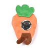 Carrot with Smile Cotton & Non-Woven & Velvet Fabric Brooch JEWB-A003-05-2