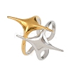 Adjustable 304 Stainless Steel Cuff Rings for Women RJEW-B135-01GP-03-2
