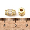 Brass Micro Pave Clear Cubic Zirconia Beads KK-C142-10G-3