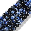 Natural Fire Crackle Agate Beads Strands G-M437-A01-01J-2
