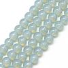 Baking Painted Glass Beads Strands DGLA-Q023-6mm-DB7-1