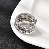 Brass Micro Pave Cubic Zirconia Finger Rings RJEW-P166-12P-01-3