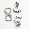 Infinity Brass Micro Pave Cubic Zirconia Fold Over Clasps ZIRC-L036-02P-FF-3