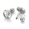 Tarnish Resistant 201 Stainless Steel Barbell Cartilage Earrings LS-EJEW-R147-33-3