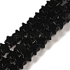 Natural Black Onyx(Dyed & Heated) Beads Strands G-G085-B44-02-1