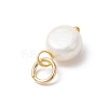 Natural Cultured Freshwater Pearl Potato Charms PALLOY-JF03920-02-5