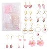 DIY Pink Drop Earring Making Kits DIY-SZ0008-71-1