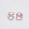 Transparent Spray Painted Glass Beads X-GLAA-R211-02-B04-2